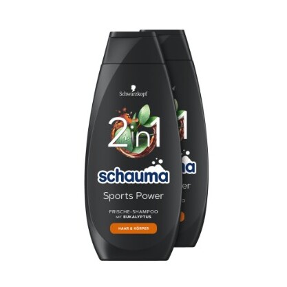 Schauma Shampoo Sports Power 2 in1 Doppelpack 2x400ml