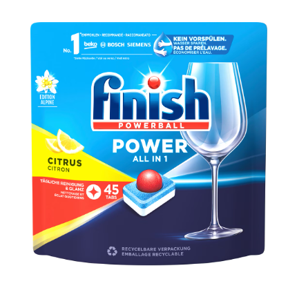 finish Powerball Power All in1 Citrus 45er Tabs