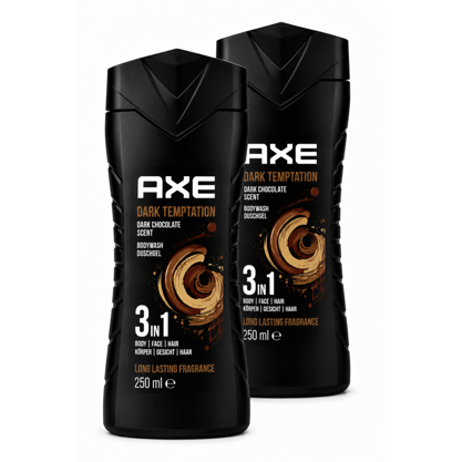 Axe Bodywash Duschgel Dark Temptation 3 in1 2x250m