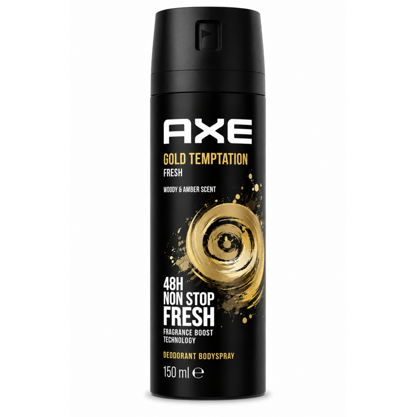 Axe Deodorant Bodyspray Gold Temptation Fresh 150ml