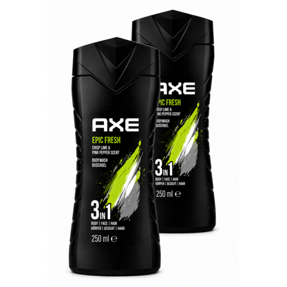 Axe Bodywash Duschgel Epic Fresh 3 in1 2x250ml