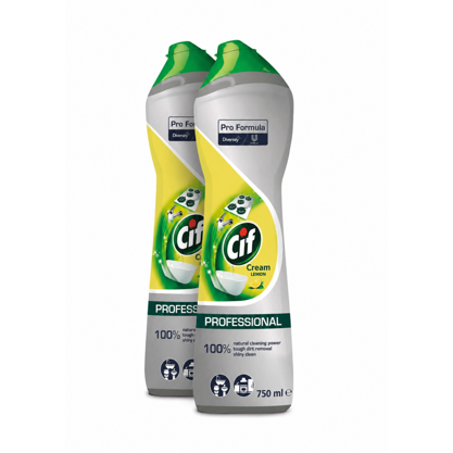 Cif Scheuermilch Professional Cream Lemon 2x 750ml