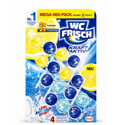 WC Frisch Kraft Aktiv Lemon & Frische Brise 4x50g