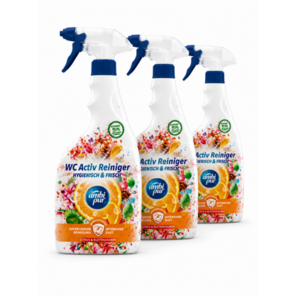 Ambi Pur WC Aktiv Spray Citrus&Waterlilly 3x750ml