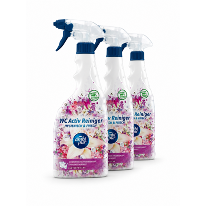 Ambi Pur WC Aktiv Gel White Flowers 3x750ml