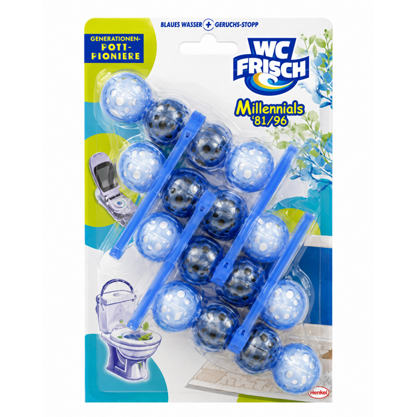 WC Frisch WC Stein Kraft Aktiv Blauspüler Millennials 4x50g