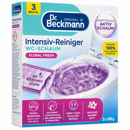 Dr.Beckmann Intensiv-Reiniger WC-Schaum Floral Fresh 3x100g