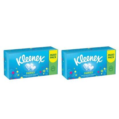 Kleenex Taschentücher Family Maxi Pack 2x128er Box 2 lagig