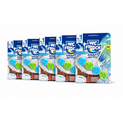 WC Frisch WC Stein Kraft Aktiv Coconut Water 5x50g