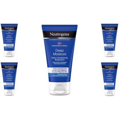Neutrogena Deep Moisture sofort einziehende Bodylotion Reisegröße 5x75ml