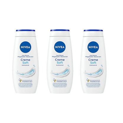 Nivea Duschgel Cream  Soft & Almond Oil 3x250ml