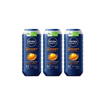 Nivea Shampoo und Duschgel für Männer Sport 3x250 ml