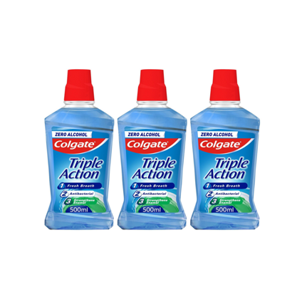 Colgate Mundwasser Triple Action kein Alkohol 3x500m