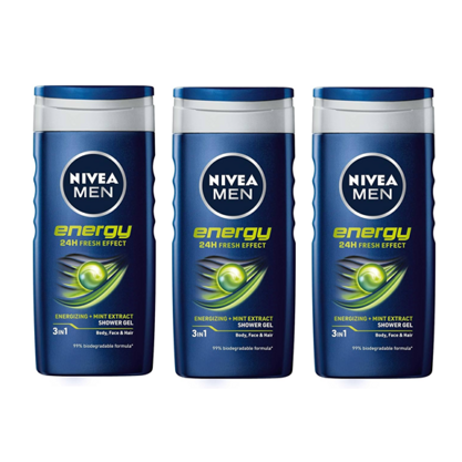 Nivea Men Duschgel 3 in1 Energy Minzextrakt 3x250ml