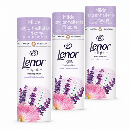 Lenor Light Wäscheparfüm Lavendel & Seidenbaumblüte 3x160g