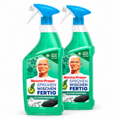 Meister Proper Sprühen Wischen-Fertig Spray Apfel 2x800ml