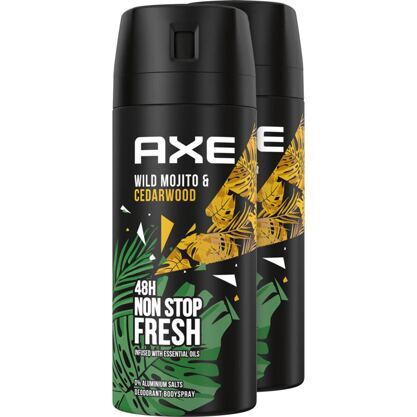 Axe Deodorant Bodyspray Wild Mojito Cedarwood 2x150ml