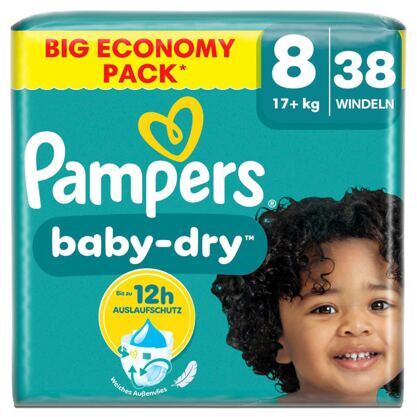 Pampers Baby Dry Gr.8 Extra Large 17+kg Big Eco. Pack 38 Stk.