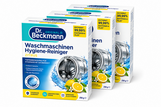D.Beckmann Waschmaschinen Hygiene-Reiniger Zitrus 3x250g