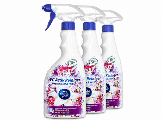 Ambi Pur WC Aktiv  Spray White Flowers 3x750ml