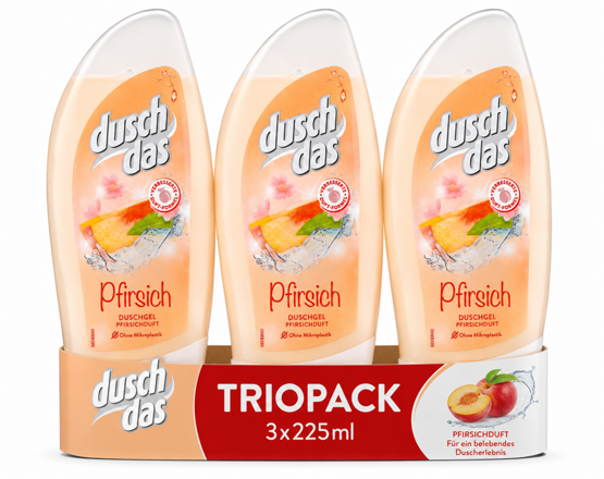 Duschdas Duschgel Pfirsich 3x225ml