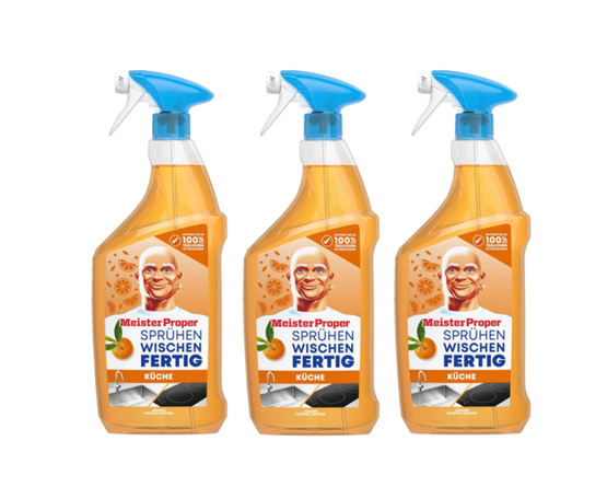 Meister Proper Sprühen Wischen-Fertig Spray Küche Orange 3x800ml