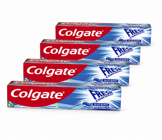 Colgate Zahnpasta Fresh Confidence Blue Burst 4x75ml