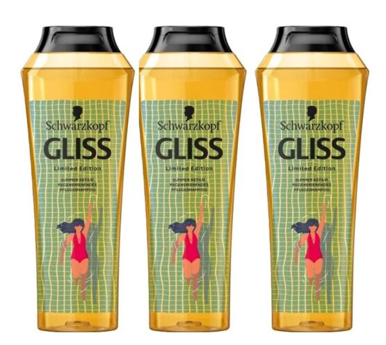 Gliss Kur Pflegeshampoo Summer Repair Limited Edition 3x250ml