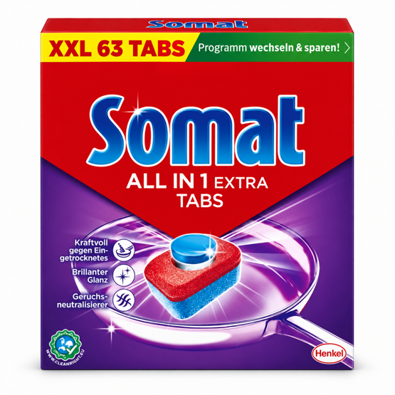Somat Spülmaschinen Tabs All in 1 Extra 63Stk.