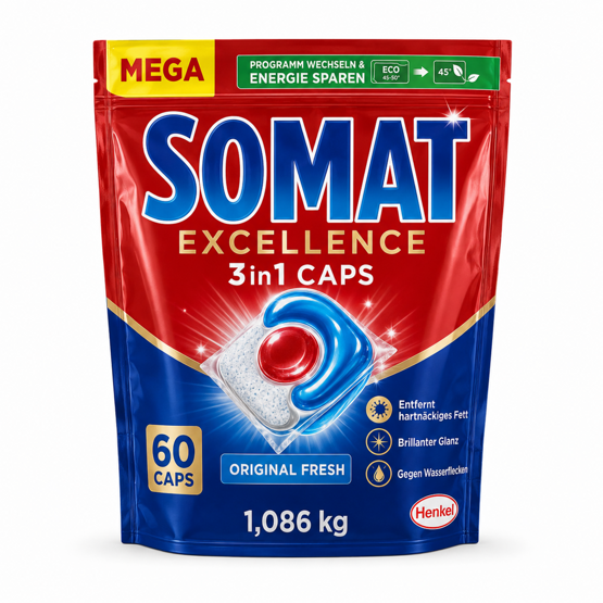 Somat Spülmaschinen Caps Excellence 3 in1 60Stk.