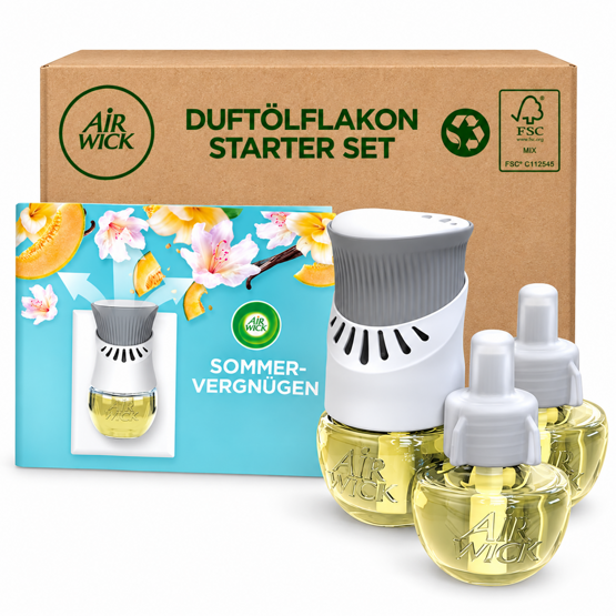 Air Wick Duftölflakon Nachfüller Sommer Duftstecker inkl. Duftstecker 3x 19ml