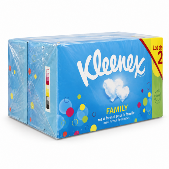Kleenex Taschentücher Family Maxi Pack 2x128er Box 2 lagig