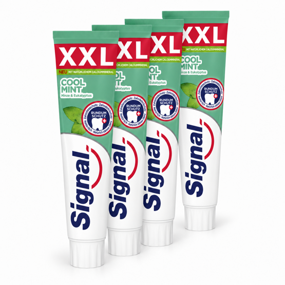 Signal Zahnpasta Cool Mint Minze Eukakyptus 4x125ml