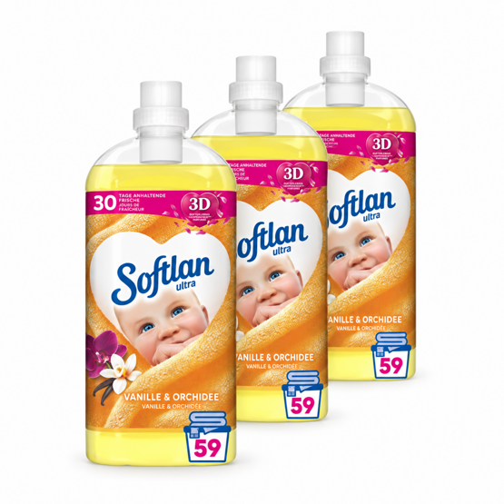 Softlan Weichspüler Ultra Vanille & Orchidee 3x59WL