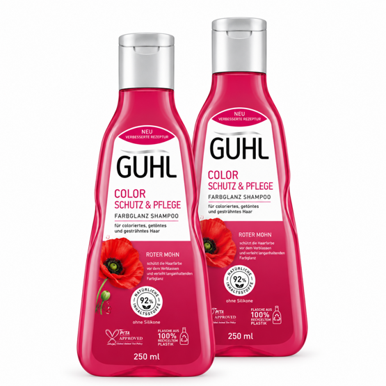 Guhl Shampoo Color Schutz & Pflege  mit rotem Mohn 2x250ml