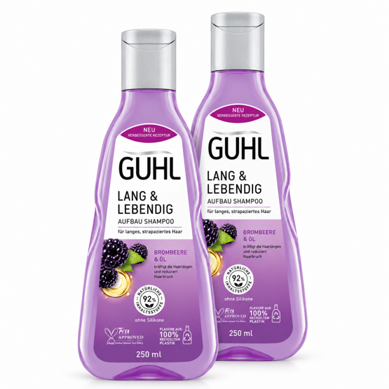 Guhl Shampoo Lang & Lebendig mit Brombeere & Öl 2x250ml