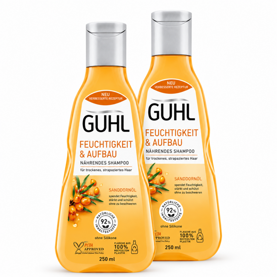 Guhl Shampoo Feuchtigkeit & Aufbau mit Sanddornöl 2x250ml