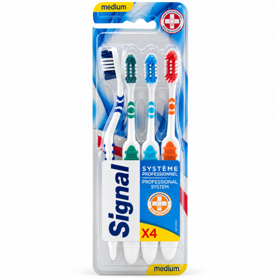 Signal Zahnbürste Professional medium 4Stk.