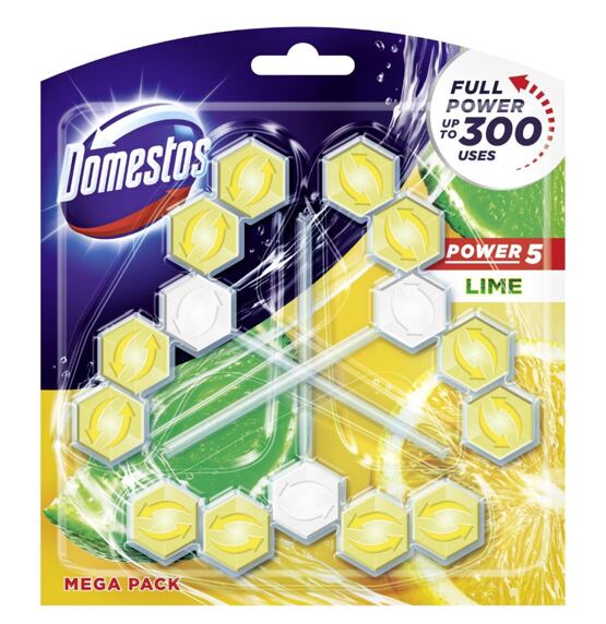 Domestos Power 5 WC Stein Limette 3x55g