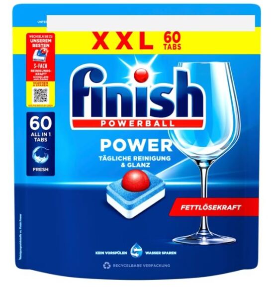 finish Powerball Power All in1 Fresh 60er Tabs XXL