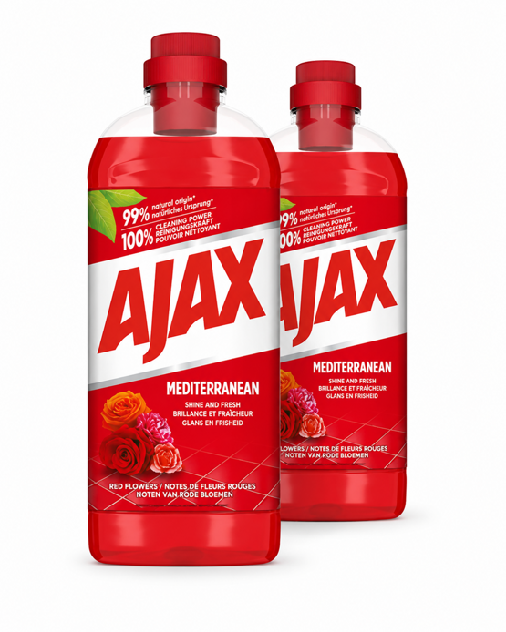 AJAX Allzweckreiniger Mediterranean Red Flower 2x1L