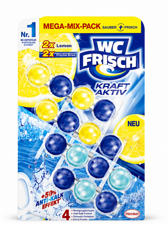 WC Frisch Kraft Aktiv Lemon & Frische Brise 4x50g