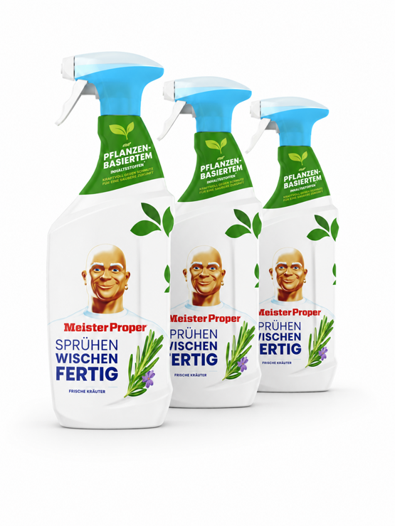 Meister Proper Glassreiniger Spray Rosemary&Lavender 3x800 ml