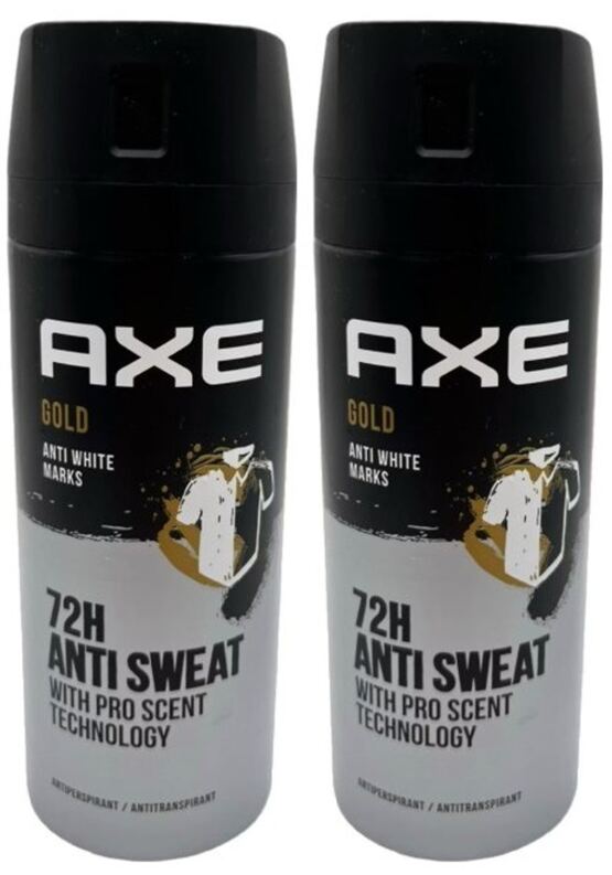 Axe Anti-Perspirant Gold 72H Anti Sweat 2x150ml