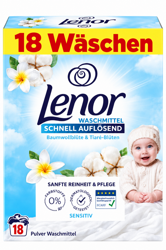 Lenor WM Pulver sensitive 18WL