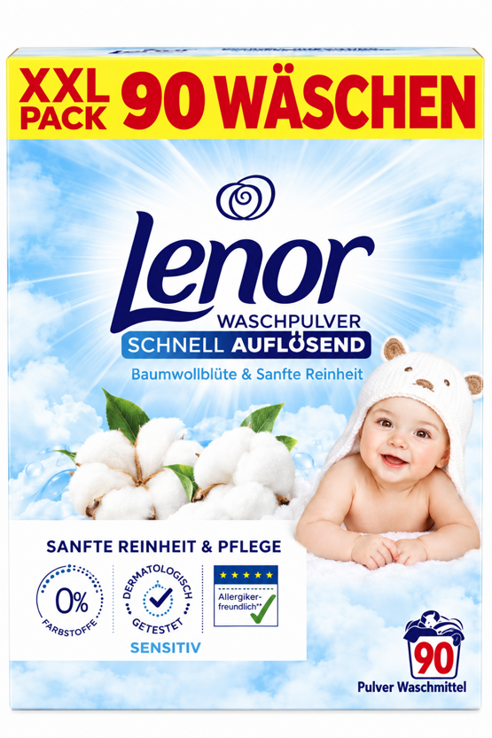 Lenor WM Pulver Sensitive 90WL